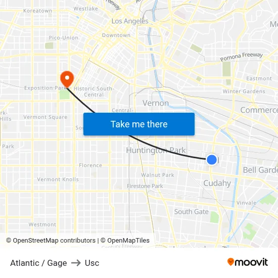 Atlantic / Gage to Usc map