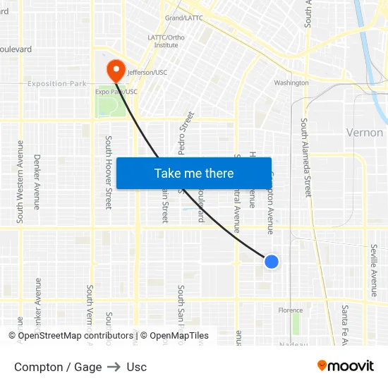 Compton / Gage to Usc map
