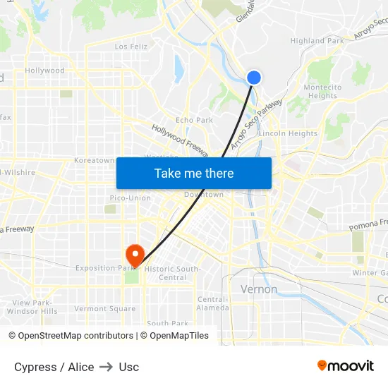 Cypress / Alice to Usc map