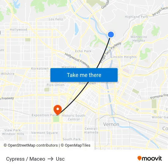Cypress / Maceo to Usc map