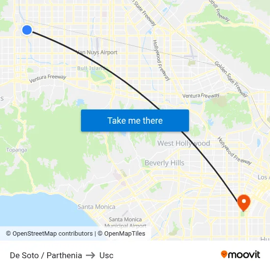 De Soto / Parthenia to Usc map