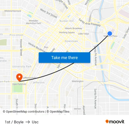 1st / Boyle to Usc map
