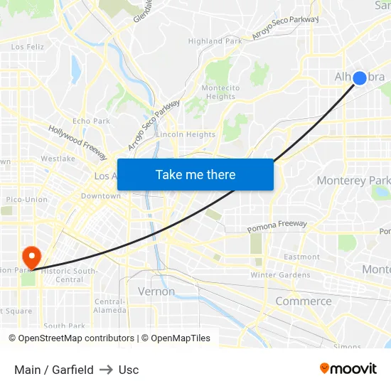Main / Garfield to Usc map
