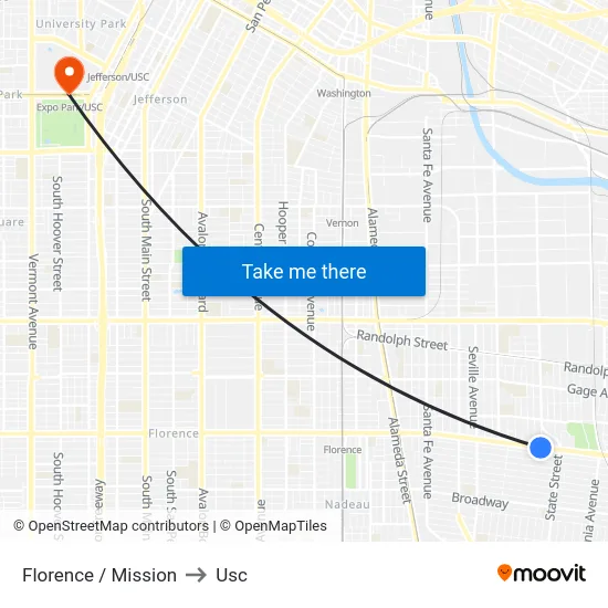 Florence / Mission to Usc map