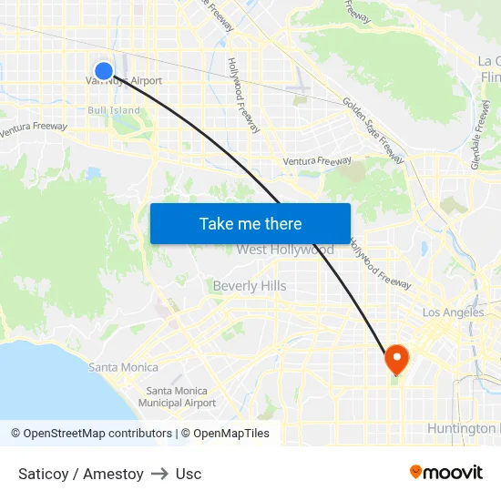 Saticoy / Amestoy to Usc map