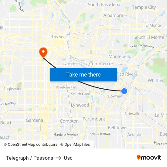 Telegraph / Passons to Usc map