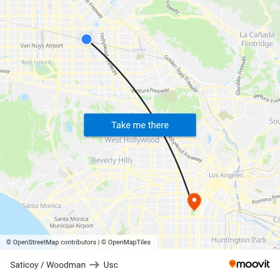Saticoy / Woodman to Usc map