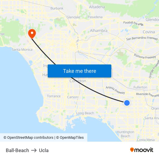 Ball-Beach to Ucla map