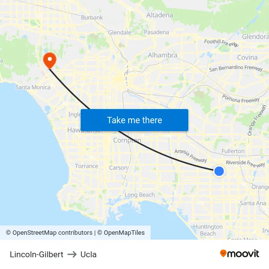 Lincoln-Gilbert to Ucla map