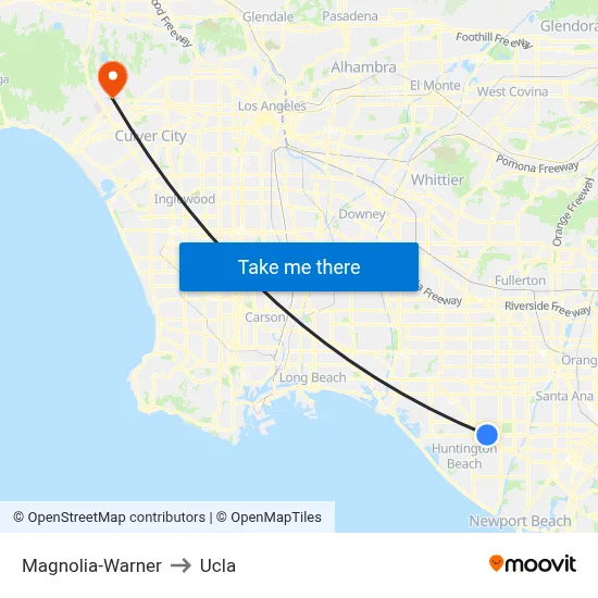 Magnolia-Warner to Ucla map