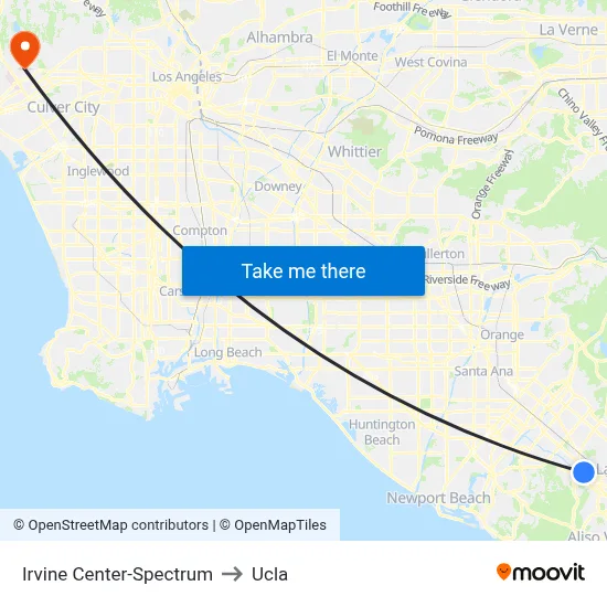 Irvine Center-Spectrum to Ucla map
