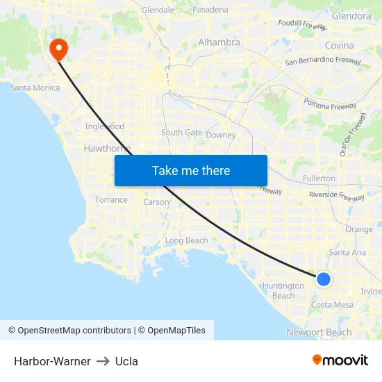 Harbor-Warner to Ucla map