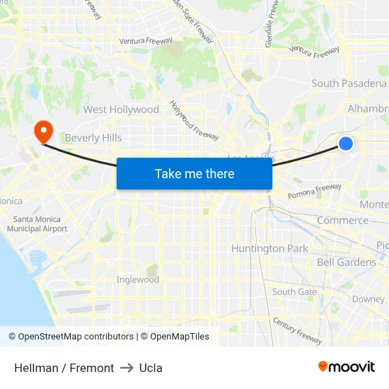 Hellman / Fremont to Ucla map