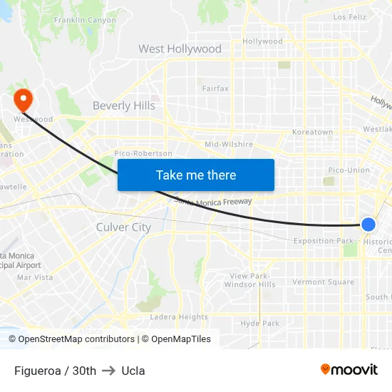 Figueroa / 30th to Ucla map