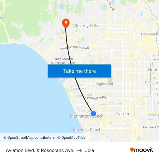 Aviation Blvd. & Rosecrans Ave. to Ucla map