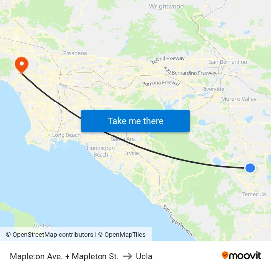 Mapleton Ave. + Mapleton St. to Ucla map