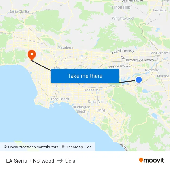 LA Sierra + Norwood to Ucla map