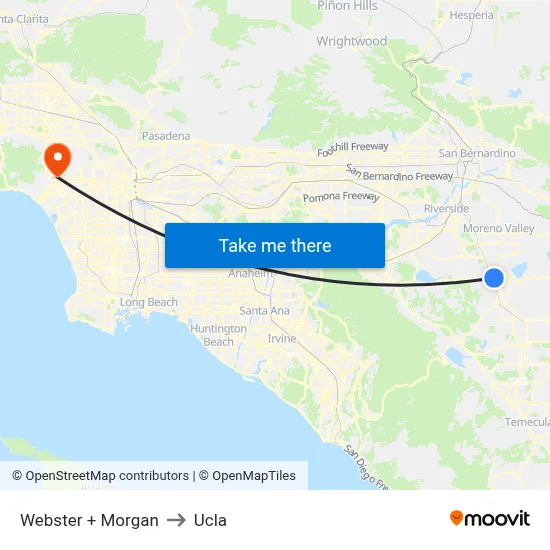 Webster + Morgan to Ucla map