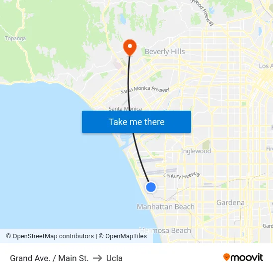 Grand Ave. / Main St. to Ucla map