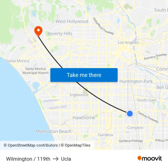 Wilmington / 119th to Ucla map