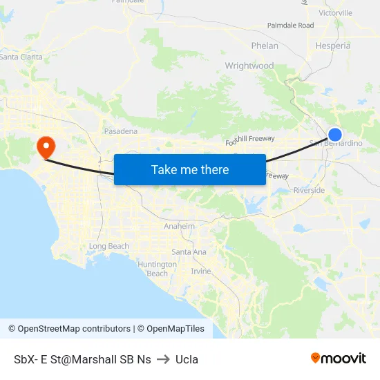SbX- E St@Marshall SB Ns to Ucla map