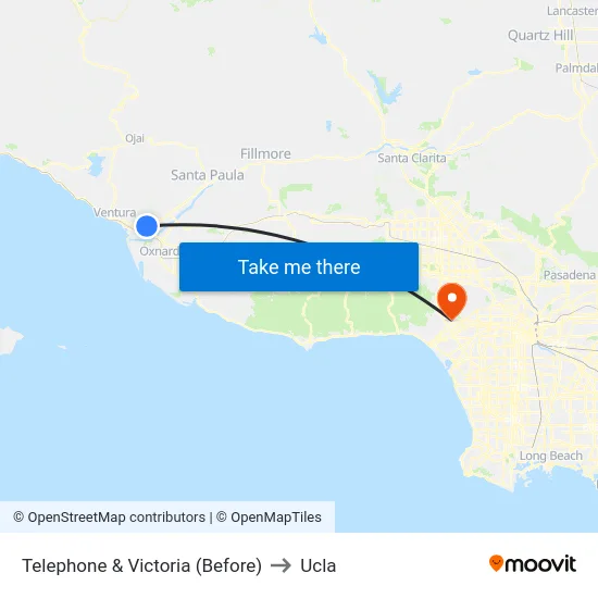 Telephone & Victoria (Before) to Ucla map