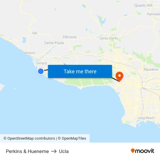 Perkins & Hueneme to Ucla map