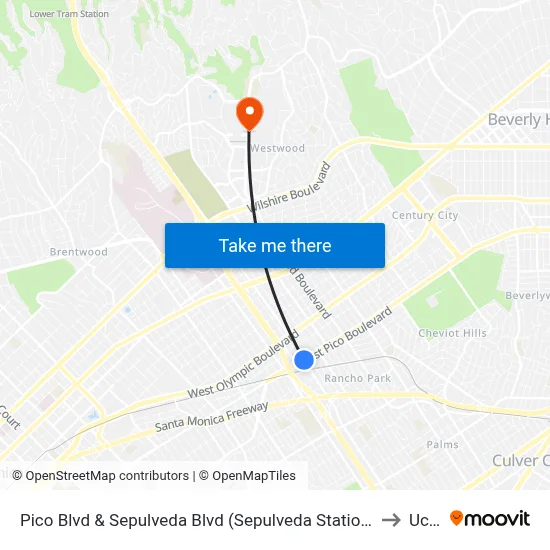 Pico Blvd & Sepulveda Blvd (Sepulveda Station) to Ucla map