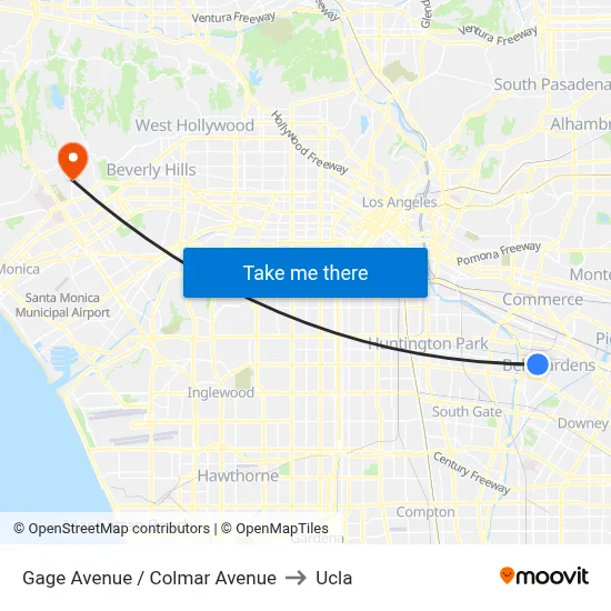 Gage Avenue / Colmar Avenue to Ucla map