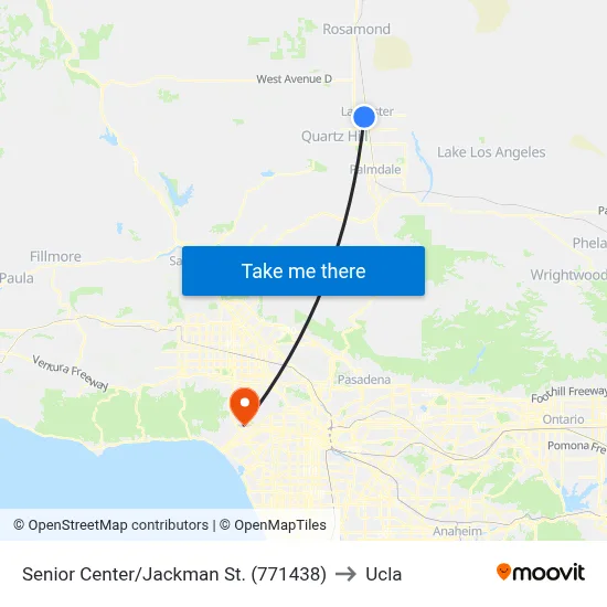 Senior Center/Jackman St. (771438) to Ucla map