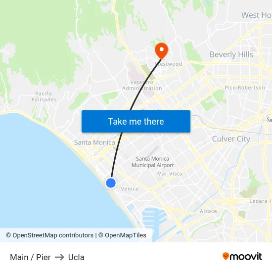 Main / Pier to Ucla map