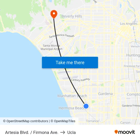 Artesia Blvd. / Firmona Ave. to Ucla map