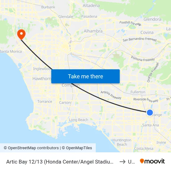 Artic Bay 12/13 (Honda Center/Angel Stadium Stop) to Ucla map