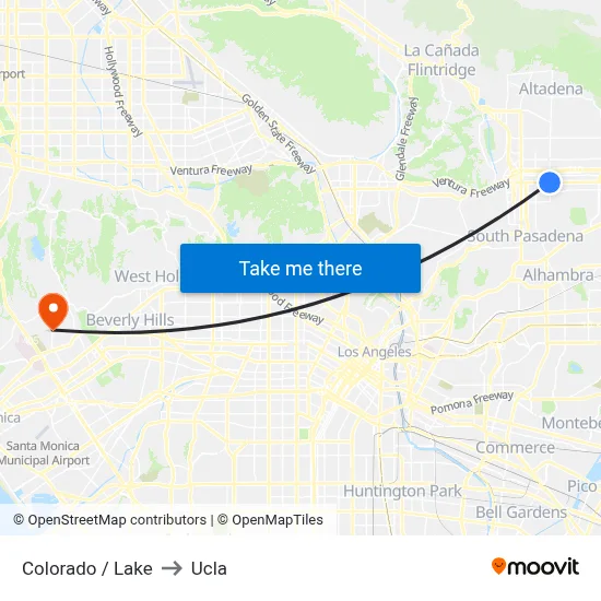 Colorado / Lake to Ucla map