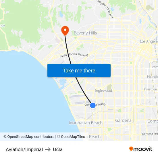 Aviation/Imperial to Ucla map