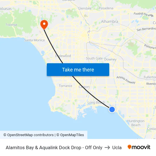 Alamitos Bay & Aqualink Dock Drop - Off Only to Ucla map