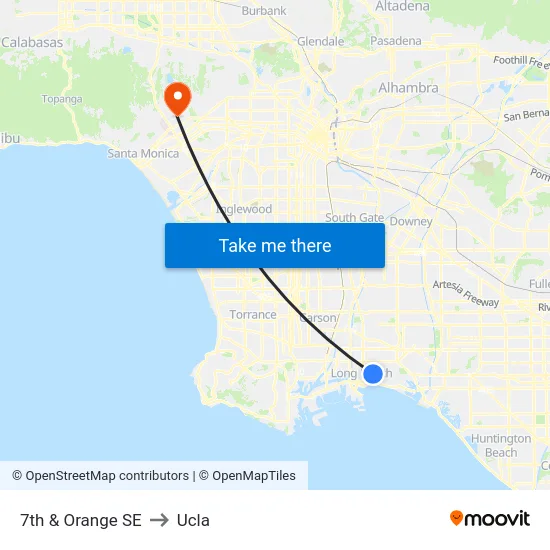 7th & Orange SE to Ucla map