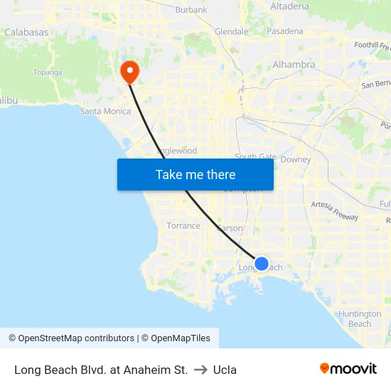 Long Beach Blvd. at Anaheim St. to Ucla map