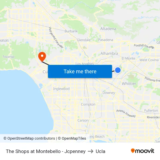 The Shops at Montebello - Jcpenney to Ucla map