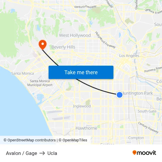 Avalon / Gage to Ucla map