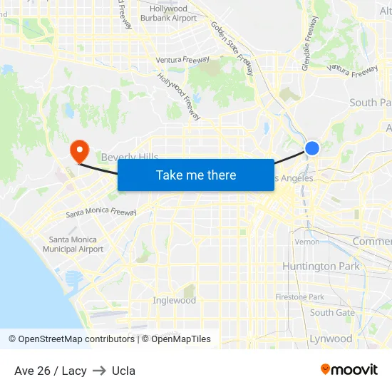 Ave 26 / Lacy to Ucla map