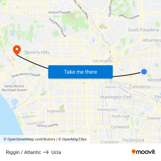 Riggin / Atlantic to Ucla map