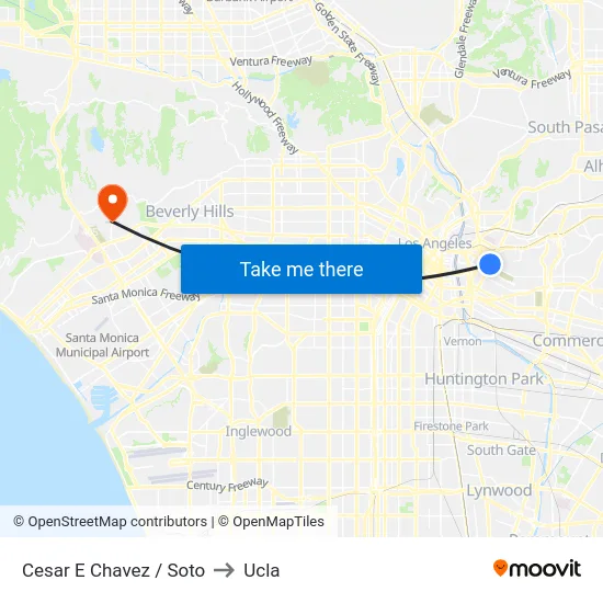 Cesar E Chavez / Soto to Ucla map