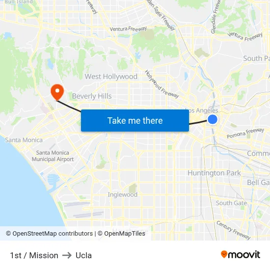 1st / Mission to Ucla map