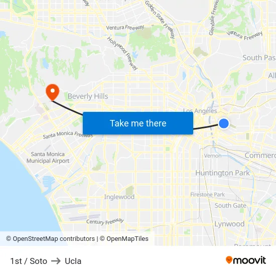 1st / Soto to Ucla map