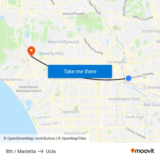 8th / Marietta to Ucla map
