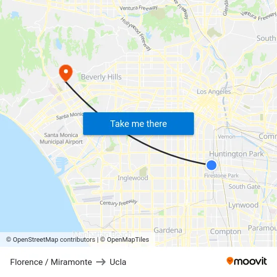 Florence / Miramonte to Ucla map