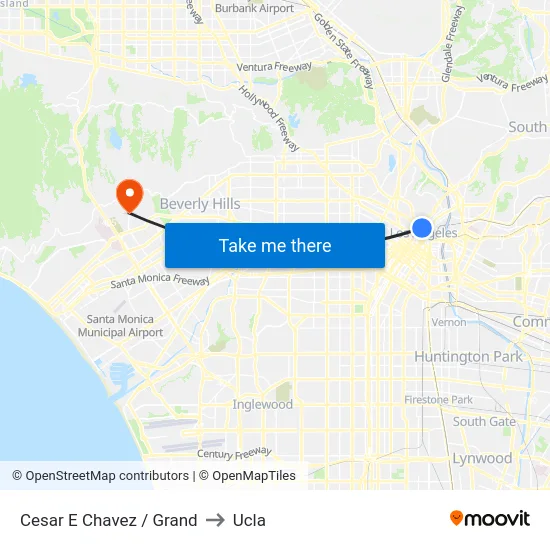Cesar E Chavez / Grand to Ucla map