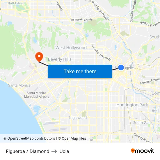Figueroa / Diamond to Ucla map
