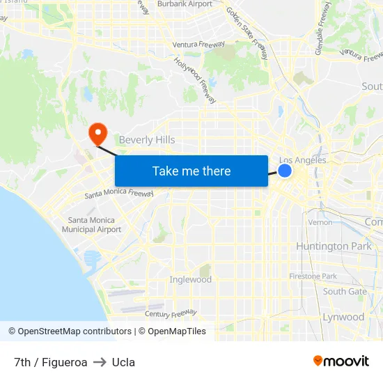 7th / Figueroa to Ucla map